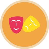 Theatre Flat Multi Circle Icon vector