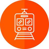 Train Line Red Circle Icon vector