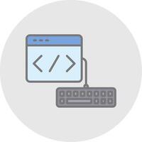 Web Development Line Filled Light Icon vector