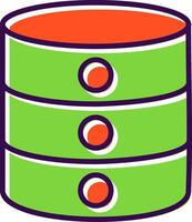 Database filled Design Icon vector