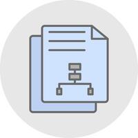 Document Line Filled Light Icon vector