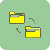 Folder Filled Yellow Icon vector