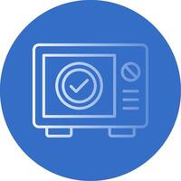 Microwave Gradient Line Circle Icon vector