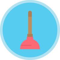 Plunger Flat Multi Circle Icon vector