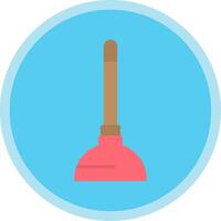 Plunger Flat Multi Circle Icon vector