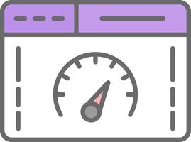 Speed Test Line Filled Light Icon vector