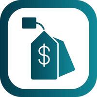 Price Tag Glyph Gradient Corner Icon vector