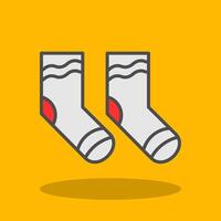 Socks Filled Shadow Icon vector