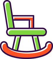 Rocking Chair filled Design Icon vector