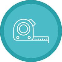 Tape Measure Line Multi Circle Icon vector