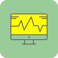 System Monitoring Filled Yellow Icon vector