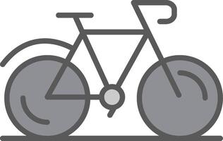 bicicleta línea lleno ligero icono vector