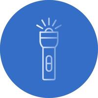 Flashlight Flat Bubble Icon vector