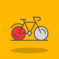 bicicleta lleno sombra icono vector