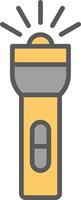 Flashlight Line Filled Light Icon vector