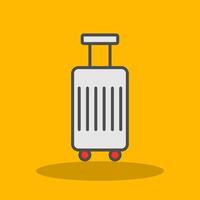 Luggage Filled Shadow Icon vector