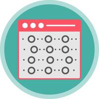 Recognition Flat Multi Circle Icon vector
