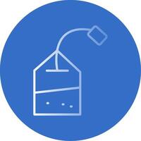 Tea Bag Flat Bubble Icon vector