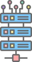Server Line Filled Light Icon vector