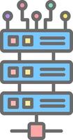 Server Line Filled Light Icon vector