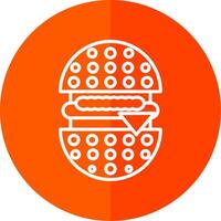 Burger Line Yellow White Icon vector