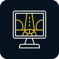 Driving Control Line Red Circle Icon vector