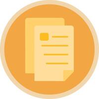 Document Flat Multi Circle Icon vector