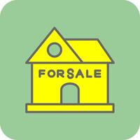 For Sale Filled Yellow Icon vector