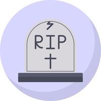 Tomb Flat Bubble Icon vector