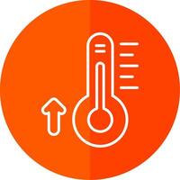 Thermometer Line Yellow White Icon vector