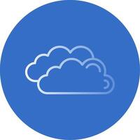 nubes plano burbuja icono vector