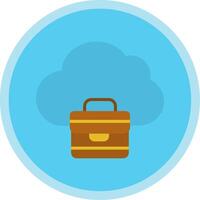 Cloud Flat Multi Circle Icon vector