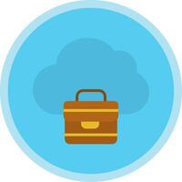 Cloud Flat Multi Circle Icon vector