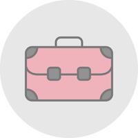 bolso línea lleno ligero icono vector