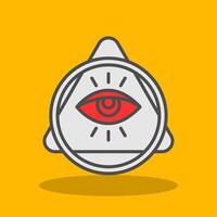 Eye Of Providence Filled Shadow Icon vector