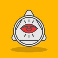 Eye Of Providence Filled Shadow Icon vector