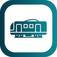 Electric Train Glyph Gradient Corner Icon vector