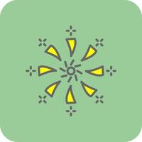 Firework Filled Yellow Icon vector