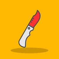 Knife Filled Shadow Icon vector