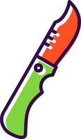 cuchillo lleno diseño icono vector