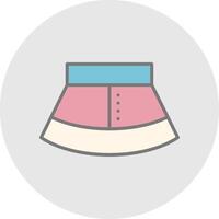 Skirt Line Filled Light Icon vector