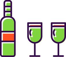 Wine filled Design Icon vector