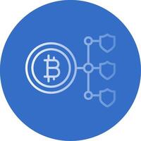 bitcoin blockchain plano burbuja icono vector