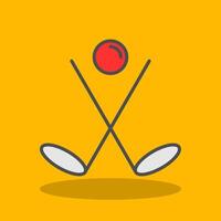 golf lleno sombra icono vector