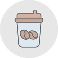 Coffee Cup Line Filled Light Icon vector