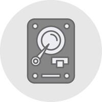 Hard Disk Drive Line Filled Light Icon vector