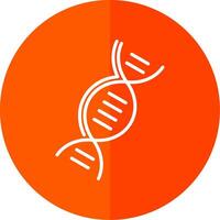 DNA Line Yellow White Icon vector