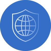 Global Safety Flat Bubble Icon vector