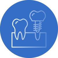 implantes plano burbuja icono vector