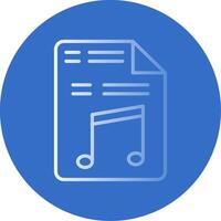 Music File Flat Bubble Icon vector